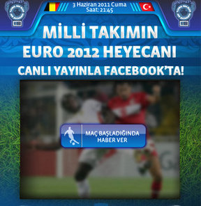 Belçika maçı Facebook'ta canlı yayınlanacak!